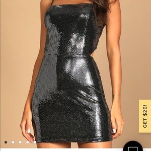 Absolute Attraction Silver Sequin Cutout Back Bodycon Dress